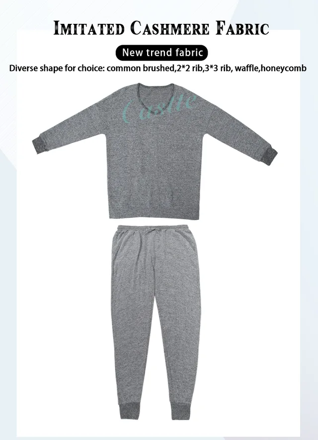 Ladies Cationic Cashmere Loungewear Set
