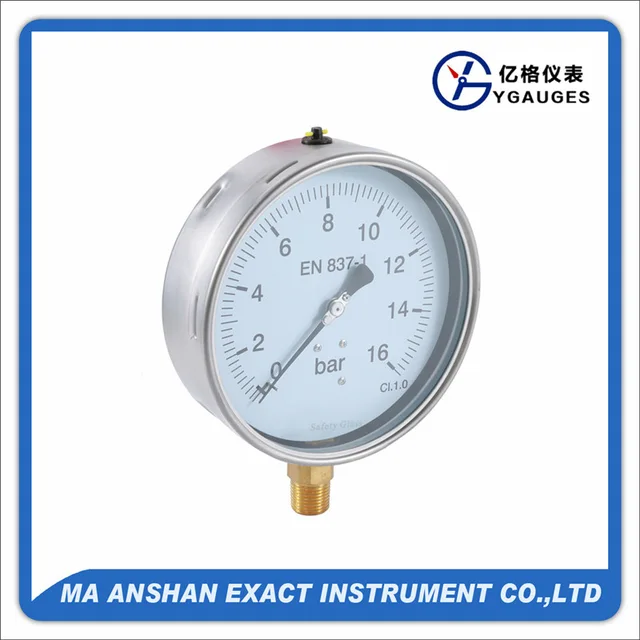 Liquid filled pressure gauge-heavy duty manometer- adjustable pressure gauge