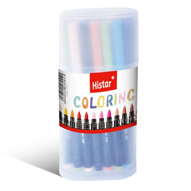 24 brush markers in pp tube