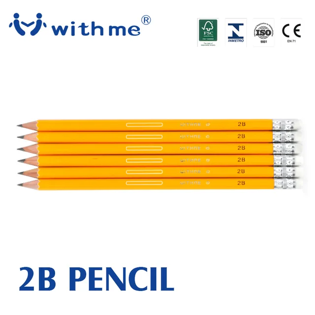 Yellow pencils, tecnico 2B pencil, professional 2B pencil