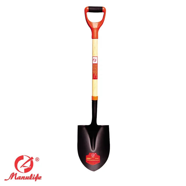 Wooden handle shovel,wood handle shovel,round point shovel