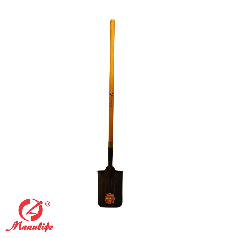 Long Timber handle post hole shovel