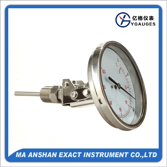 Industrial bimetal thermometer-temperature gauge-angle type