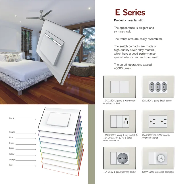 E series American switch and socket