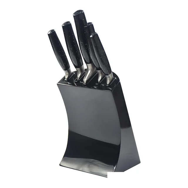 6-Piece Stainless Steel Kitchen Knife Block Set