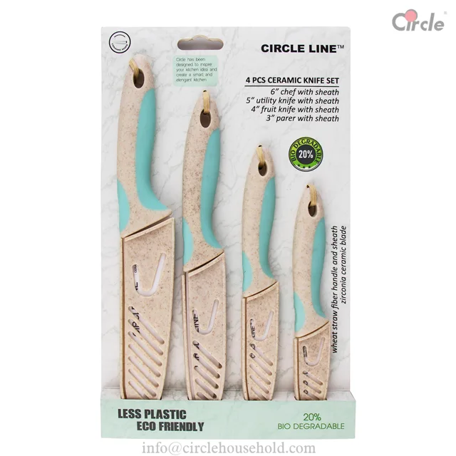 4 Pcs Ceramic Knife Set