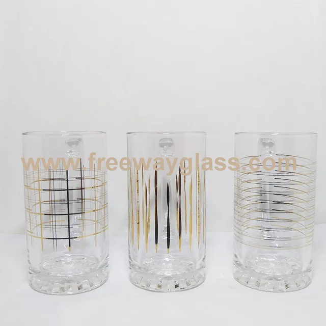 Beer Mug with Real Gold Decal