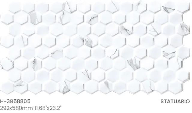 3d Hexagon Ceramic Tile