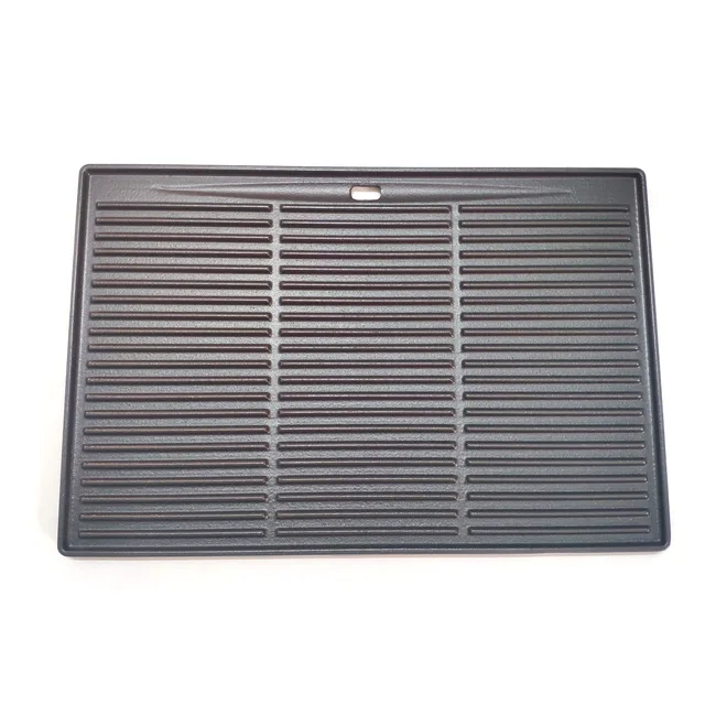 Matt black enamel cast iron grill plate