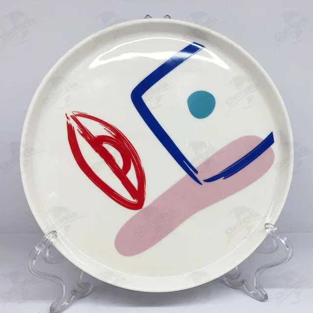 7" PIZZA PLATE WITH Scribble DESIGN