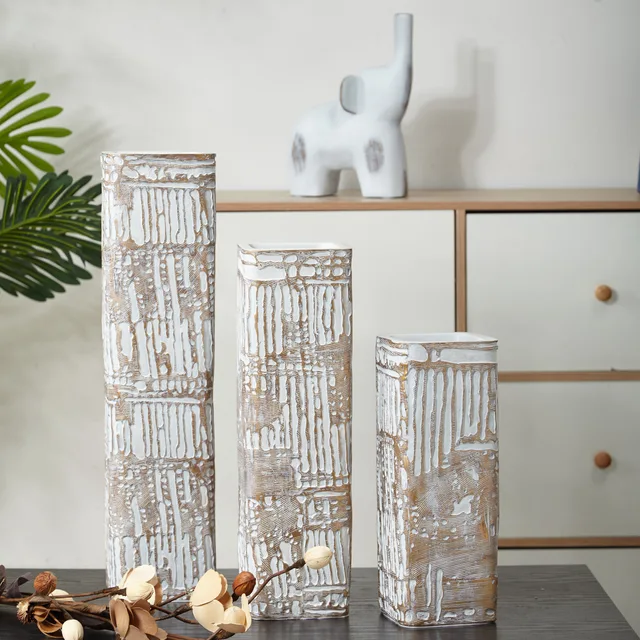 Ceramic polyresin vase