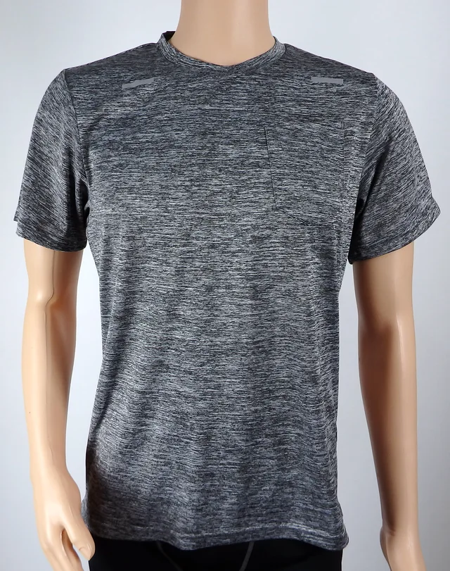 Reflective Melange Imitation Cotton Ss Tee