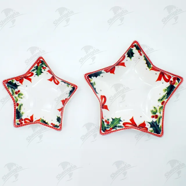 Pentagram plate with Xmas Design