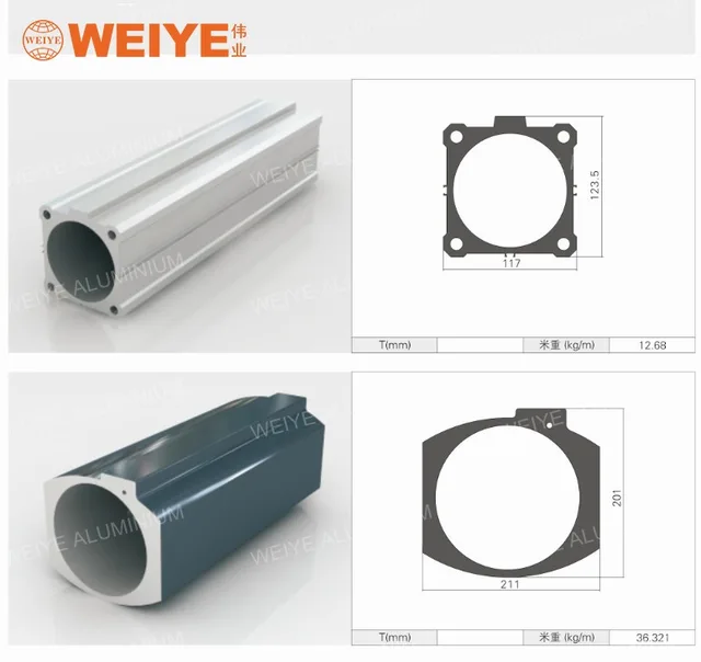Cylinder aluminium profile