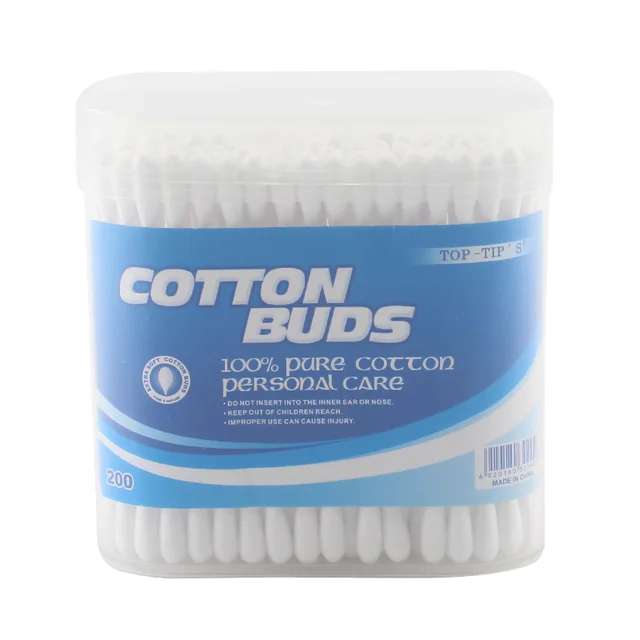 #1 A Plastic cotton buds in PP canister