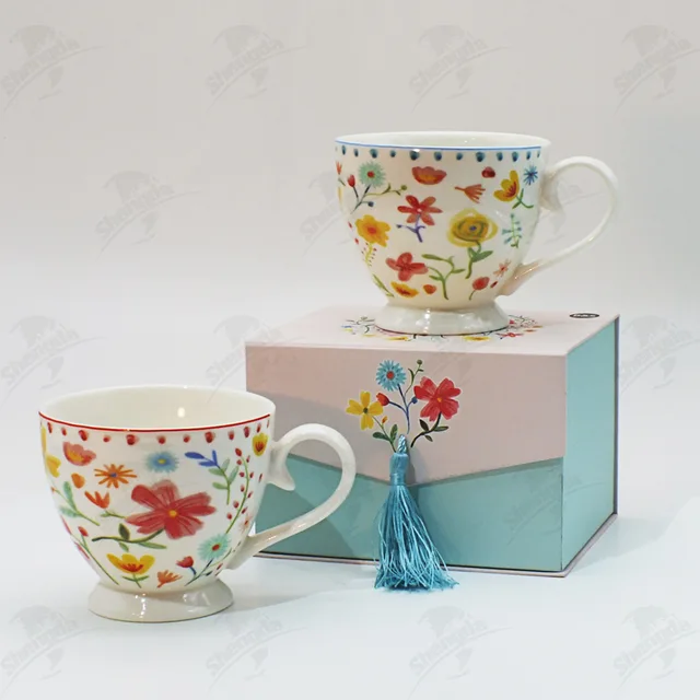 450ML Kensington mug with Flower Design
