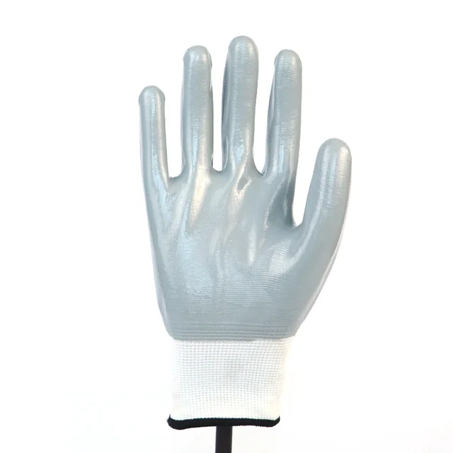 Glove Nitrile--13g Polyester Shell Smooth Nitrile Full Coated Glove Working Gloves