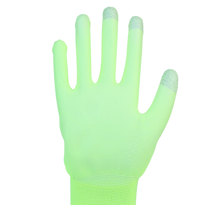 Glove Pu-13g Polyester + Carbon Fiber Shell, Pu Coated Glove Working Gloves