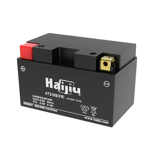 Motorcycle battery lead acid battery HTZ10S-FA motorcycle battery