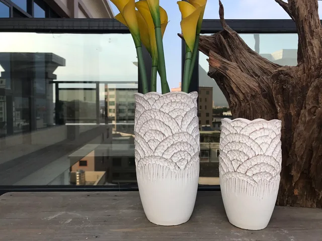 Cement flower pot