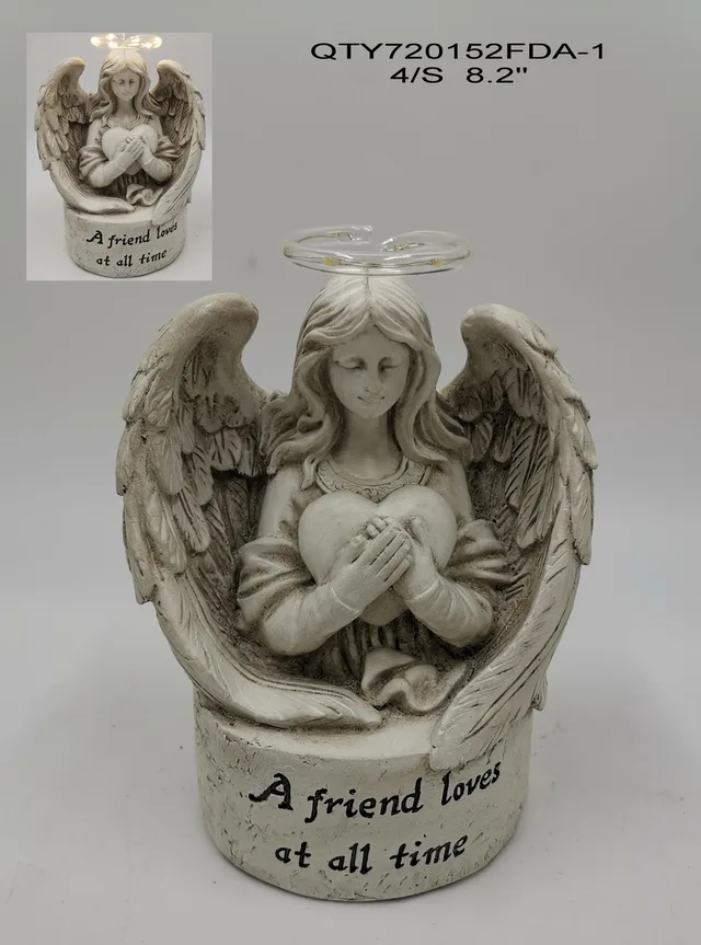 Cemetery angel with LED