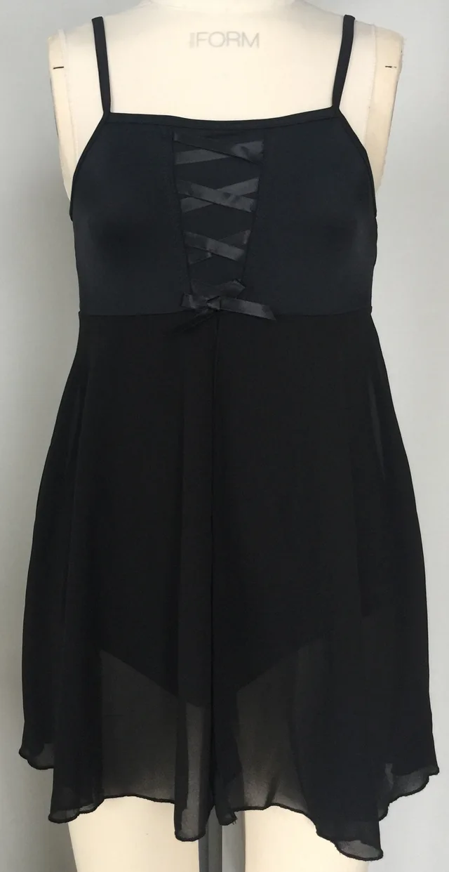 Girls cami lace up georgette dress - dance/dancewear
