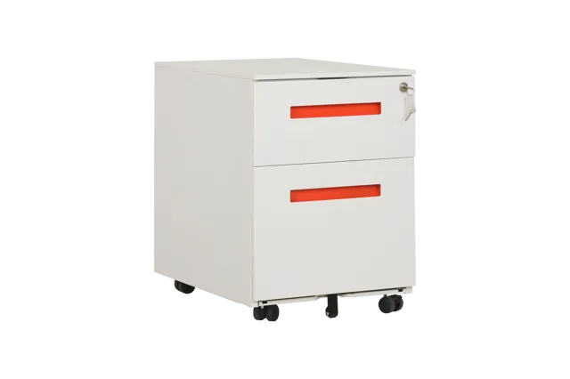 2 Drawer Mobile Pedestal with Embedded handle