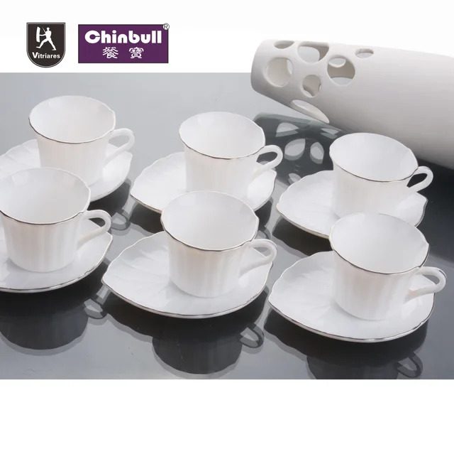 12pcs cups and saucer set (opal glassware）
