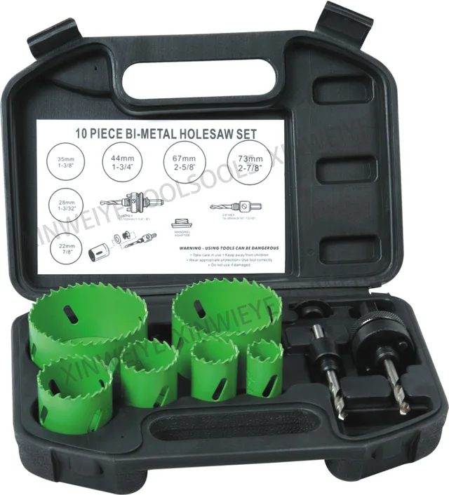 10pc Bi Metal Hole Saw Set