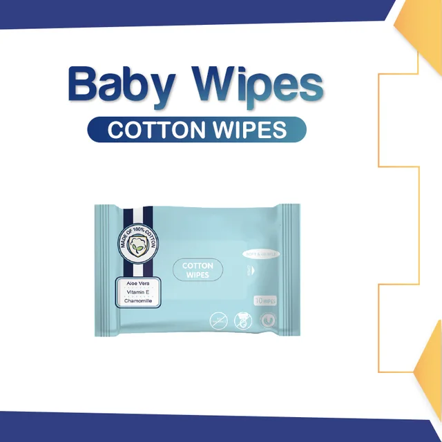100% Cotton Wet Wipes - Biodegradable Wipes