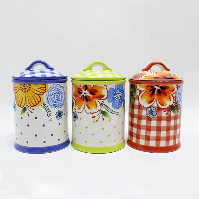 Ceramic Canisters Set of 3