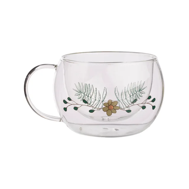 Double wall glas with decal