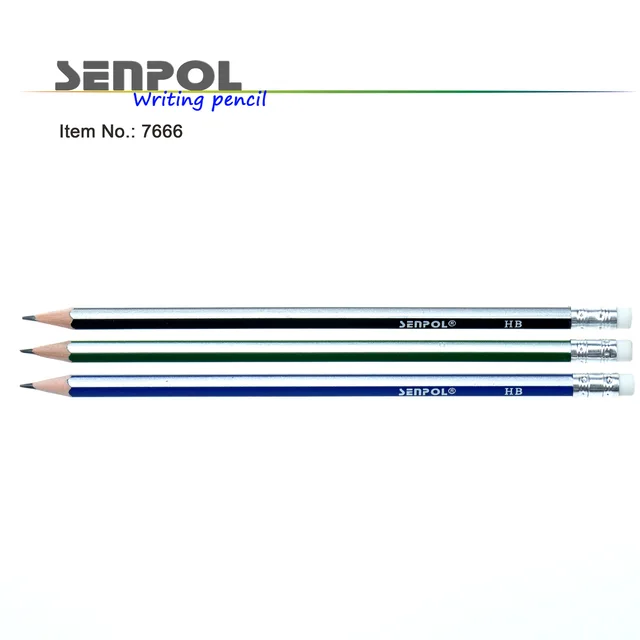 Graphite HB pencil with eraser