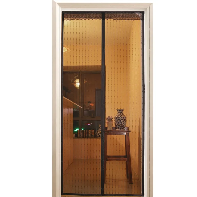 Hot sell magnetic screen door with heavy duty mesh