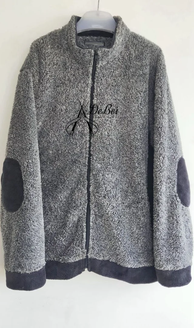 Men's double dye colar fleece jacket