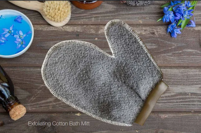 Bath mitt-bath glove-bath mitten-bath gloves-natural exfoliating stretch bath mitt
