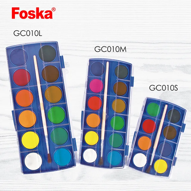 Foska High Quality Portable Travel Water Color Paint Set with Brush