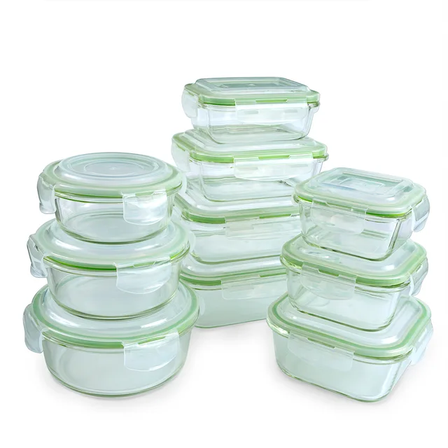 High borosilicate glass meal prep container glass food storage box