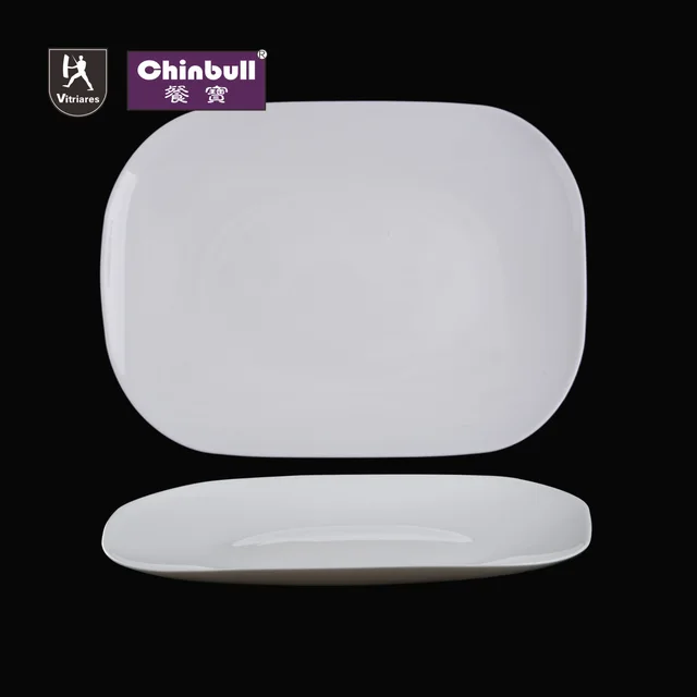 Rectangular plate(opal glassware）