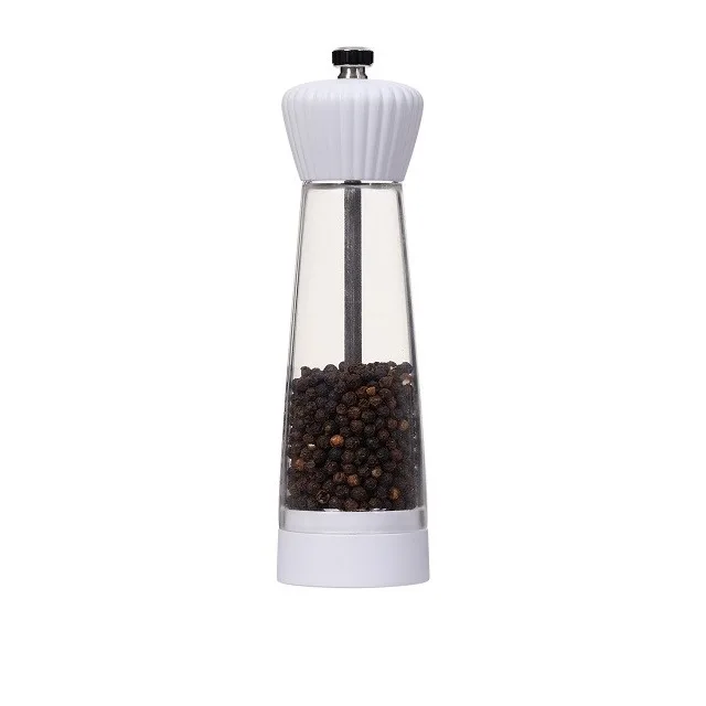 Plastic salt and pepper grinder mill