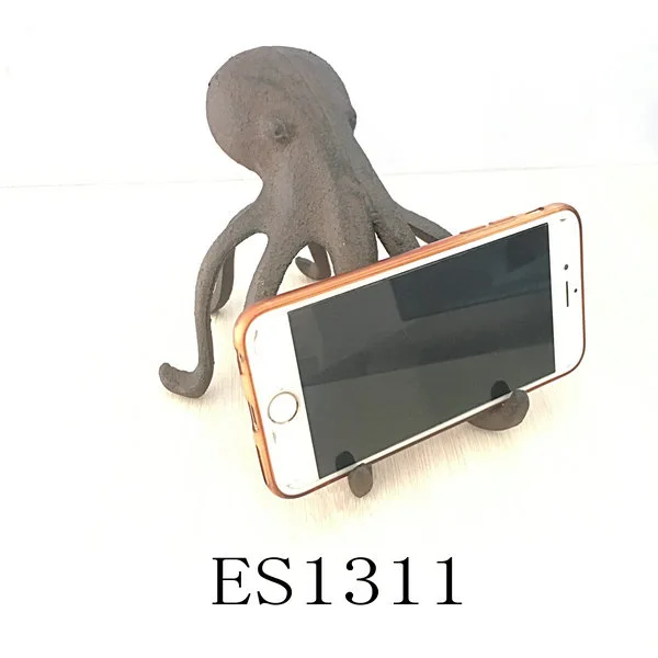Cast iron octopus phone holder