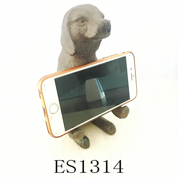 Cast iron dog phone holder