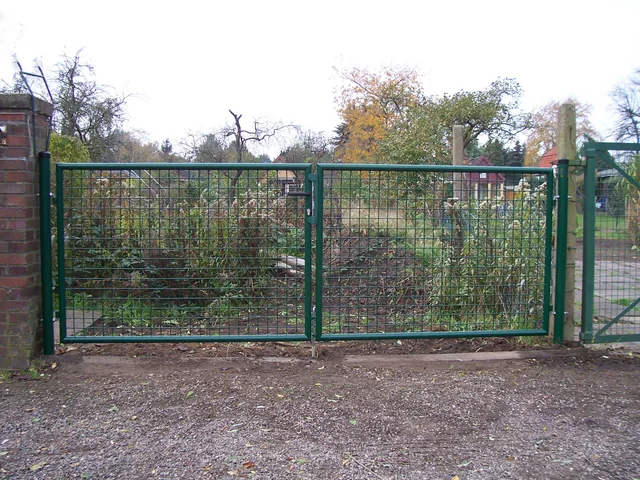 400x125cm double gate with round post