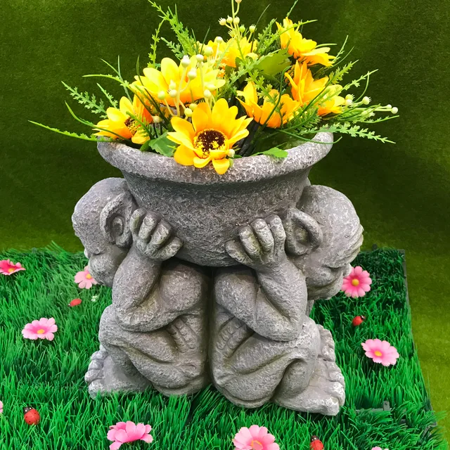 Garden Fiber Clay Flower Pot Resin Flower Pot Animal Shape Flower Pot