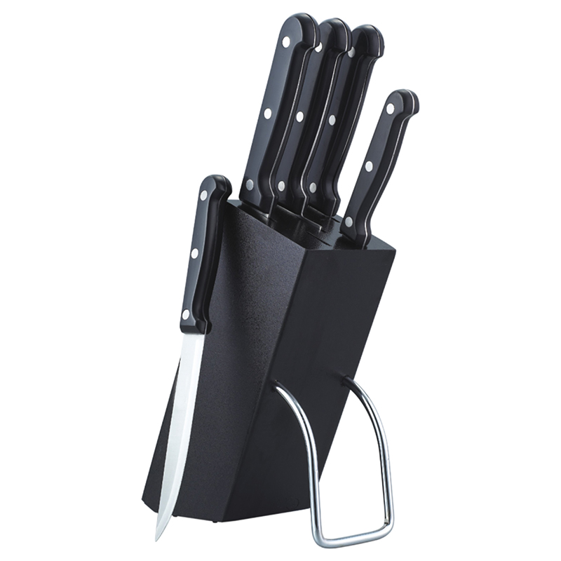 6 Pc Kitchen Knife Block Set