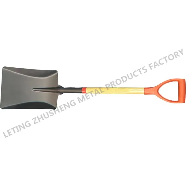 Wood handle shovel