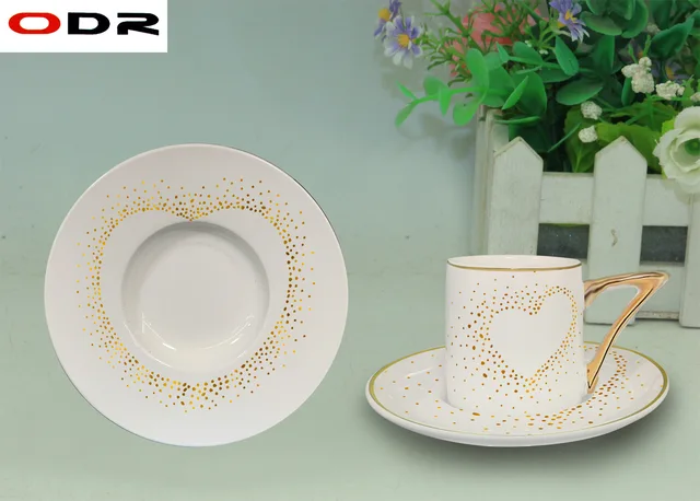 Set of 6 90cc coffee and saucer