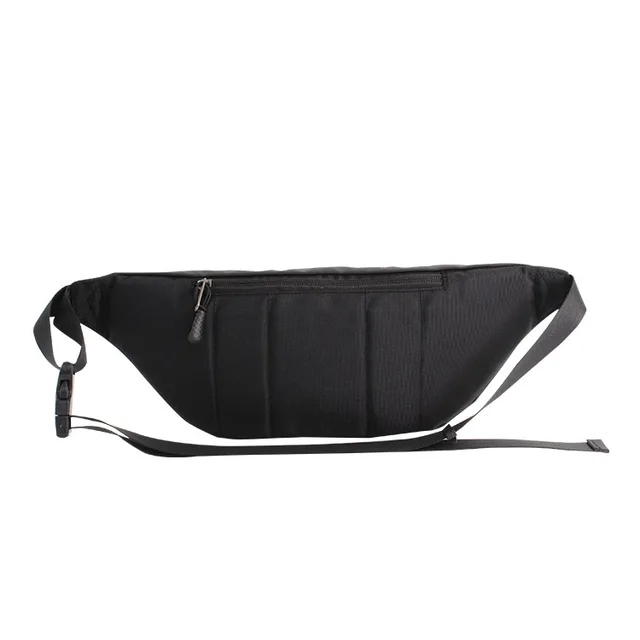 Fashional black PU leather waist bag fanny pack