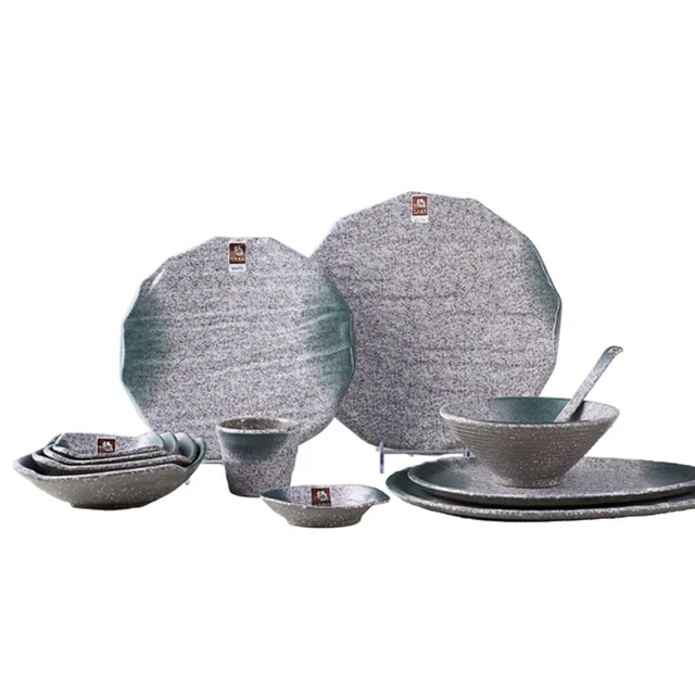 New stone like melamine dinner plates set