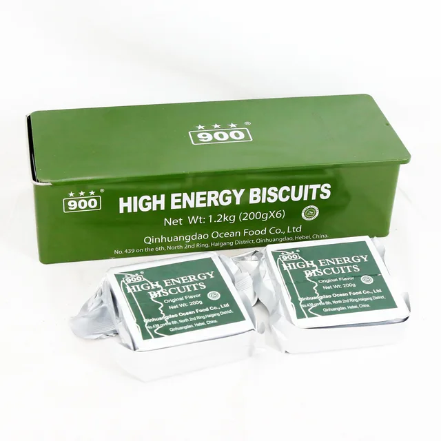 High energy compressed biscuits, emergency food ration, high protein bar 200g,6bags one tin